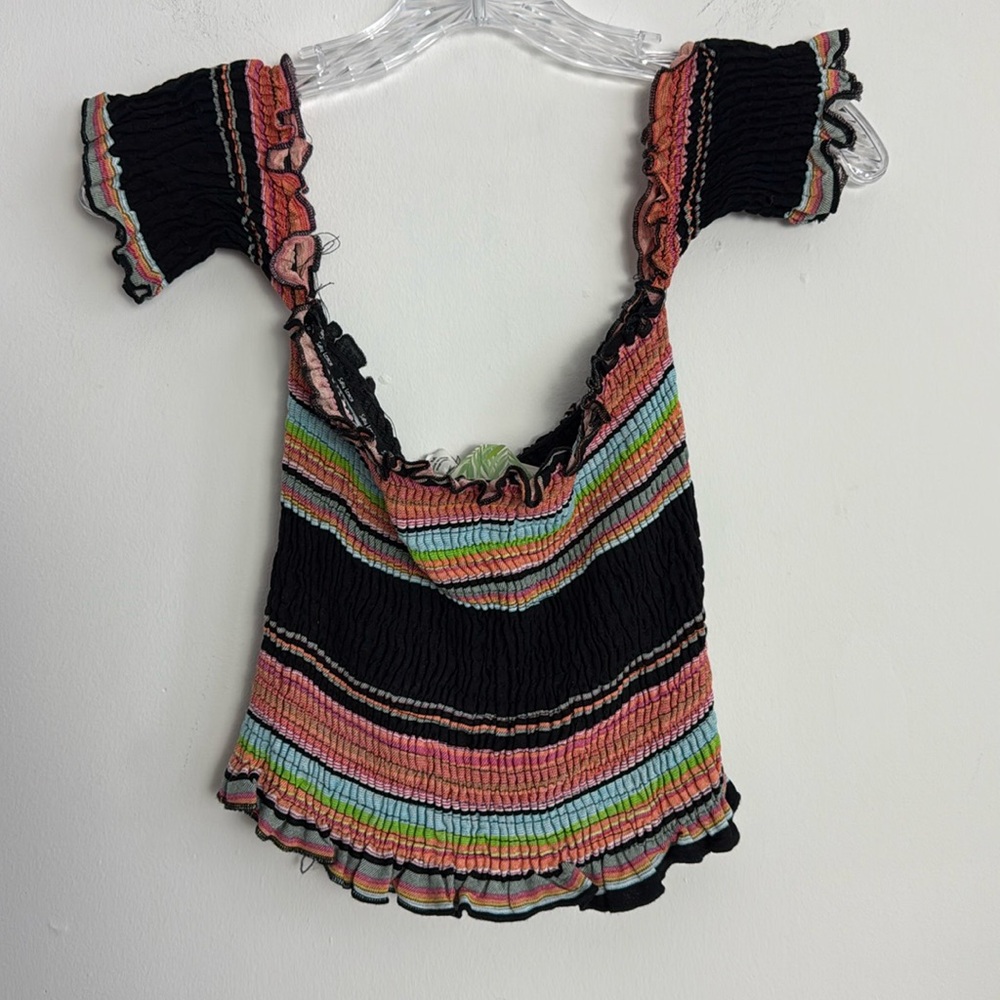 NWT Salty Lemon Off the Shoulder Elastic Top